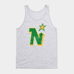 Minnesota North Stars --  Faded/Distressed Style Tank Top